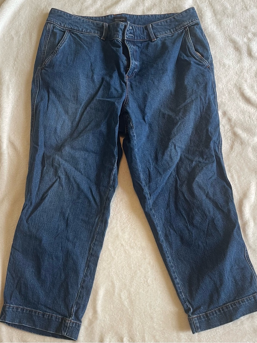Talbots womans Relaxed Dark Blue Denim Jeans